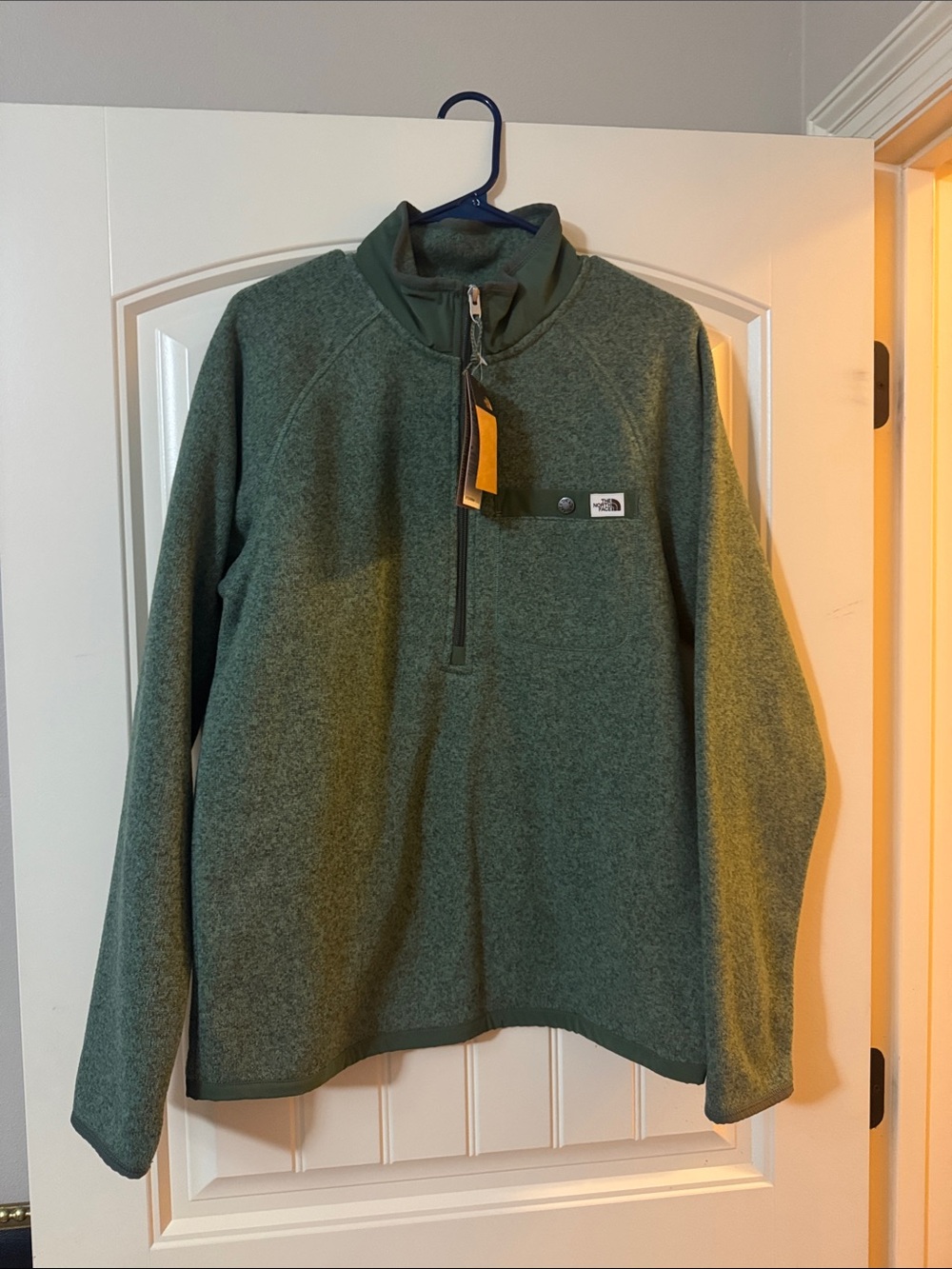 The North Face Men’s Olive Green Half-Zip Fleece